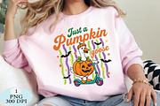Just a Pumpkin Goose Stripes Hallowe, a Seasonal Illustration by Daily.Designs (Thumbnail 3 of 5)