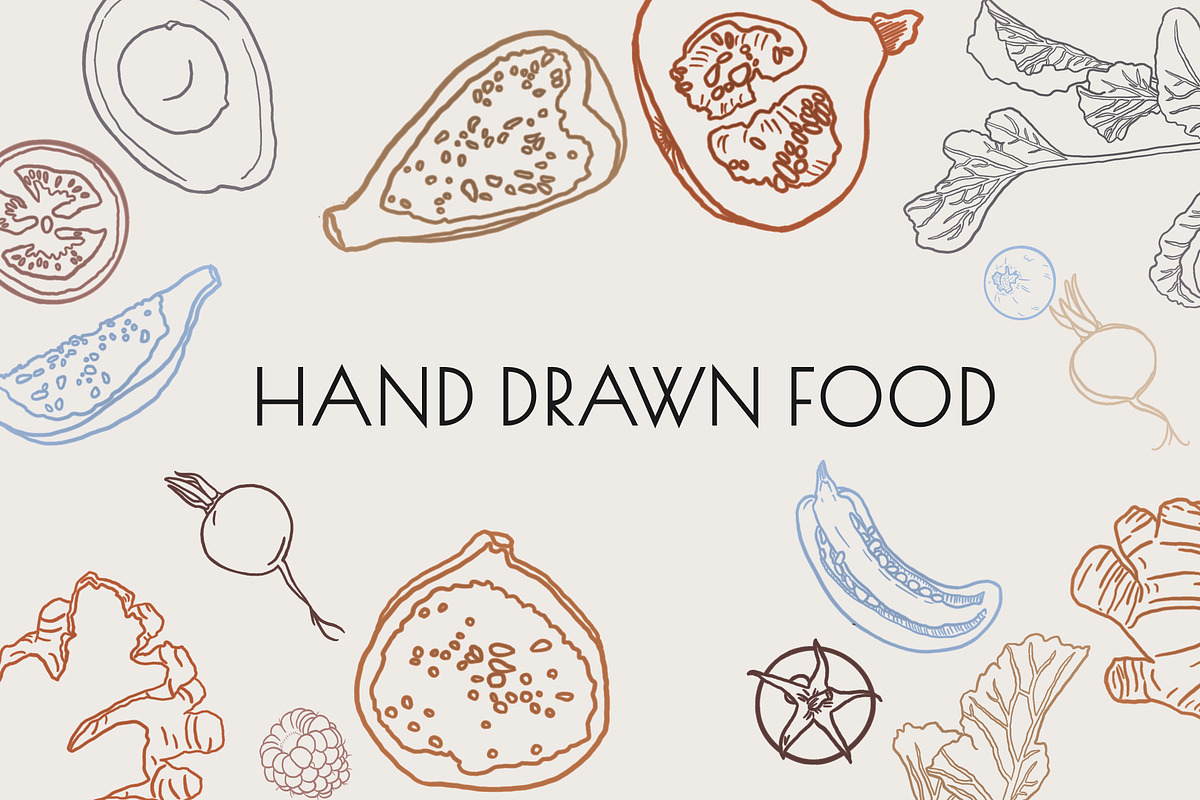 Minimal Hand-drawn Food Illustration, a Food Illustration by Cosmic_Latte_studio (Photo 1 of 8)