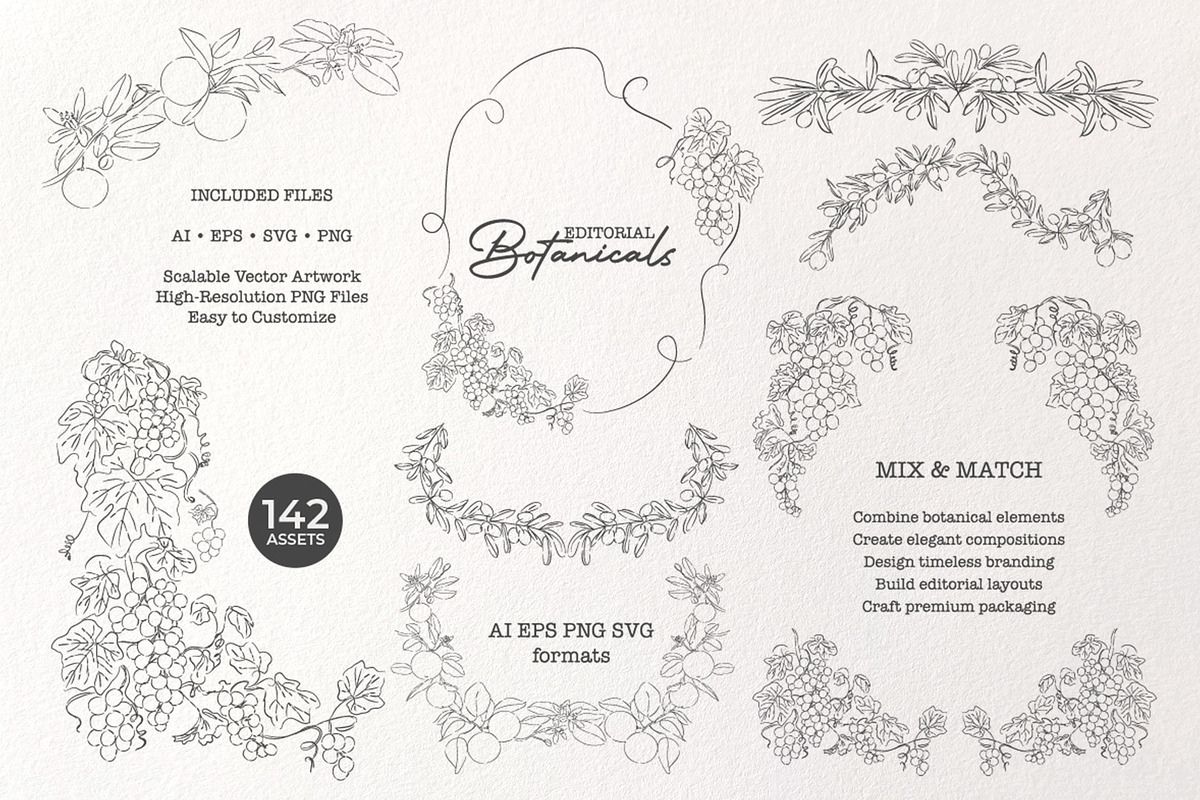 Editorial Botanical Line Art, an Object Illustration by Mio Buono (Photo 4 of 16)