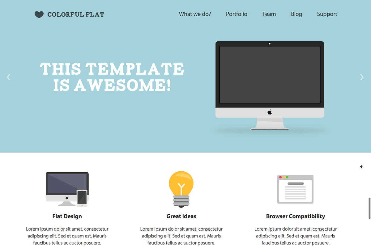 Colorful Flat Landing Page, a Bootstrap Template by Agile UI