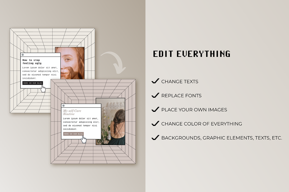 Retro Instagram Template | Canva, a Social Media Template by Bonumo (Photo 9 of 13)