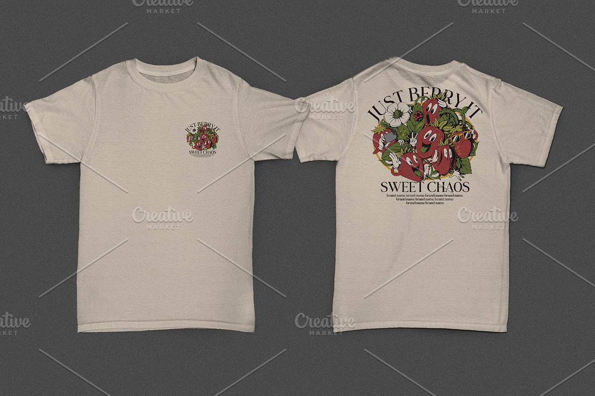 Funny strawberries in the garden, a Branding & Logo Template by Judsart (Photo 2 of 3)