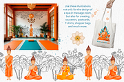 Buddha watercolor clip art, an Illustration by ARTerria (Thumbnail 11 of 15)