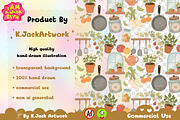 Whimsical Kitchen Harvest Seamless, a Background Graphic by K.JackArtwork (Thumbnail 3 of 8)