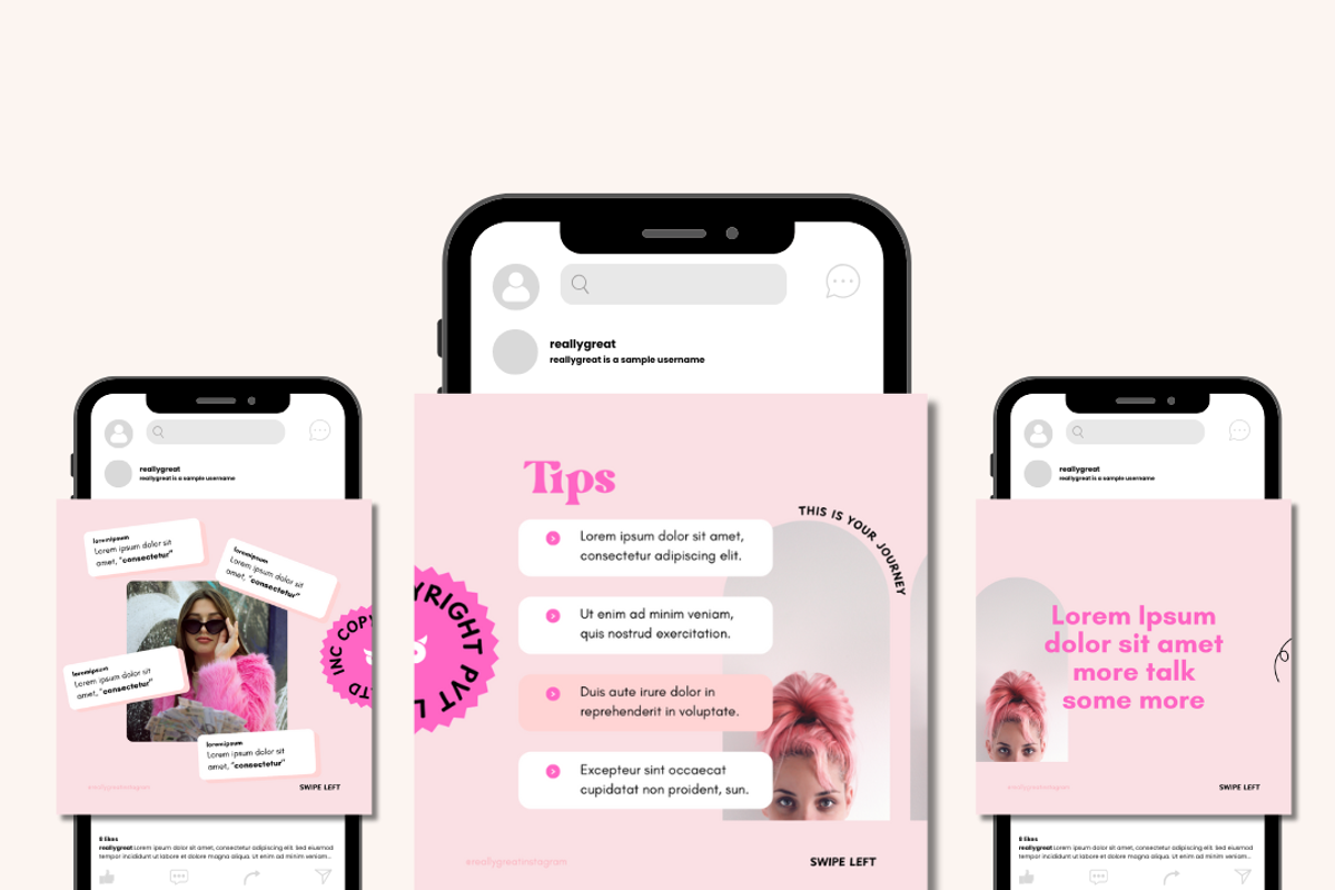 Pink Course Selling Instagram Theme, a Social Media Template by digital.incubator.yum (Photo 18 of 19)