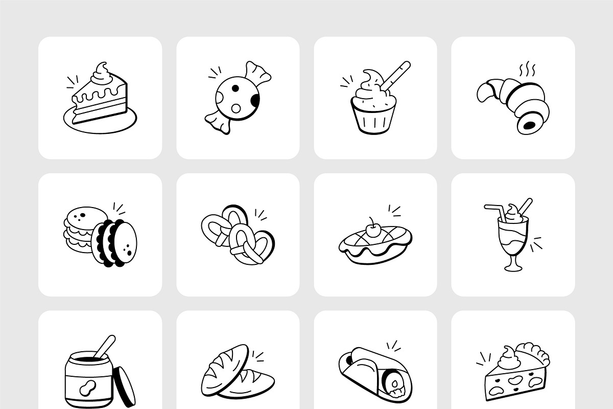 75 Dessert Doodles, an Outline Icon by Prosymbols (Photo 7 of 7)