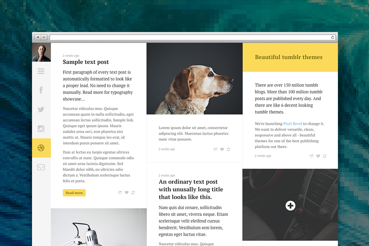 Columns tumblr theme, a Websites & App Template by Pixel Revel (Photo 1 of 5)