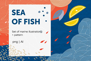 Fish & Sea Restaurant Brand Kit, a Branding & Logo Template by Schumacher Shop