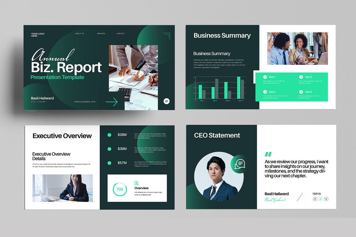 Annual Business Report Presentation, a Presentation Template by MightyDesign (Photo 2 of 8)