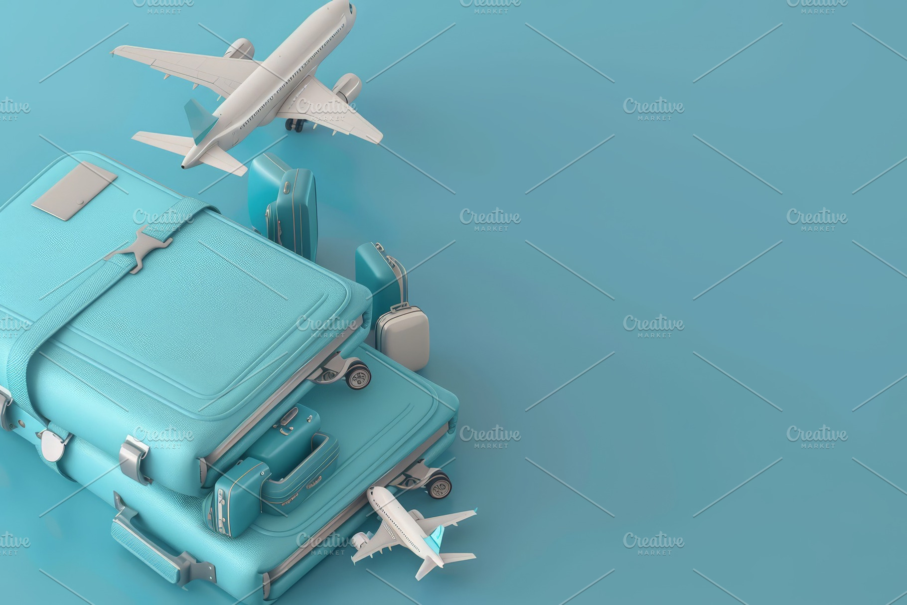 luggage or baggage and planes placed, a Background Photo by Pixeness