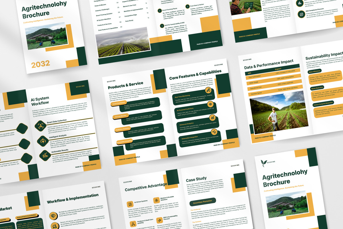 AgriTech Smart Farming Company, a Brochure Template by trabaskriya (Photo 6 of 6)