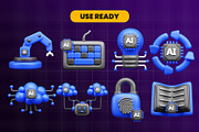 Artificial intelligence 3d Icon Pack, an Object 3D Model by Ui Stock (Thumbnail 1 of 6)