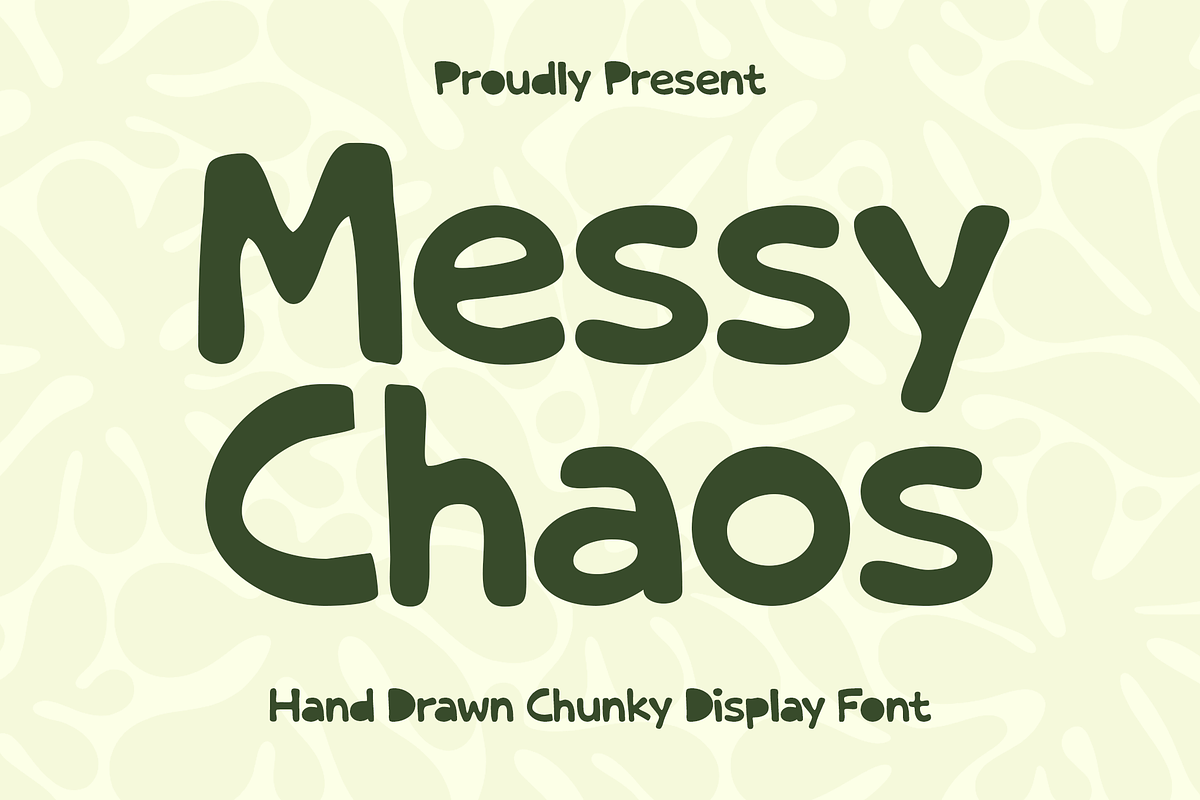 Messy Chaos – Playful Chunky Display, a Sans Serif Font by BumbleGraph Studio (Photo 1 of 10)