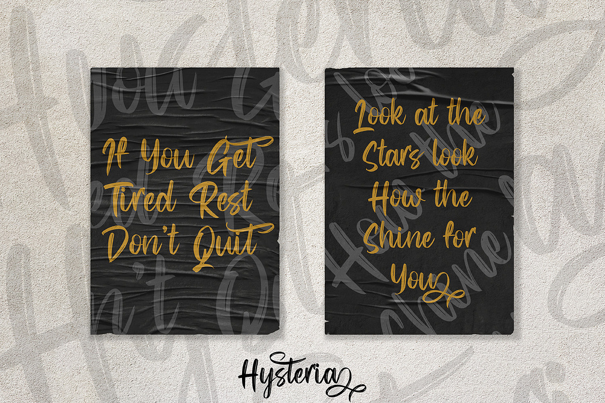 Hysteria - Stylish Script Font preview 3