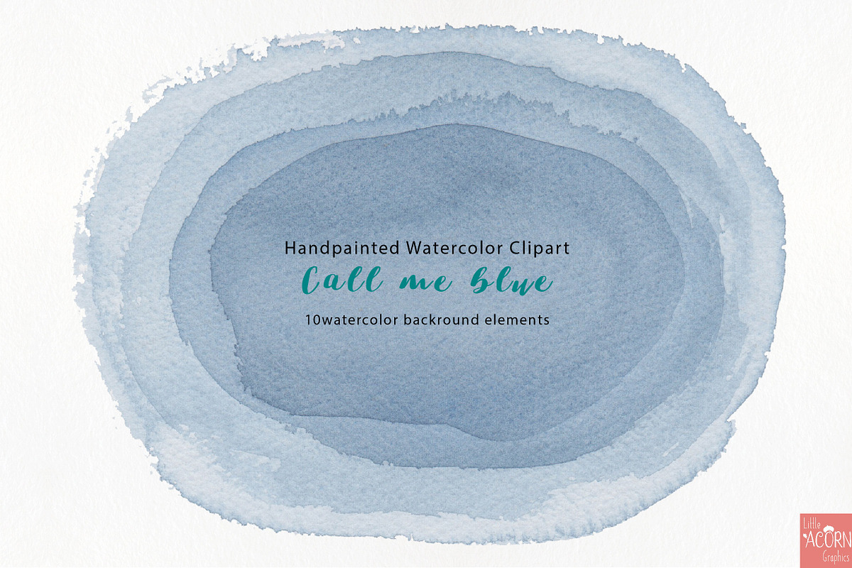 Watercolor background texture blue, a Texture Graphic by LittleAcornGraphics (Photo 5 of 13)