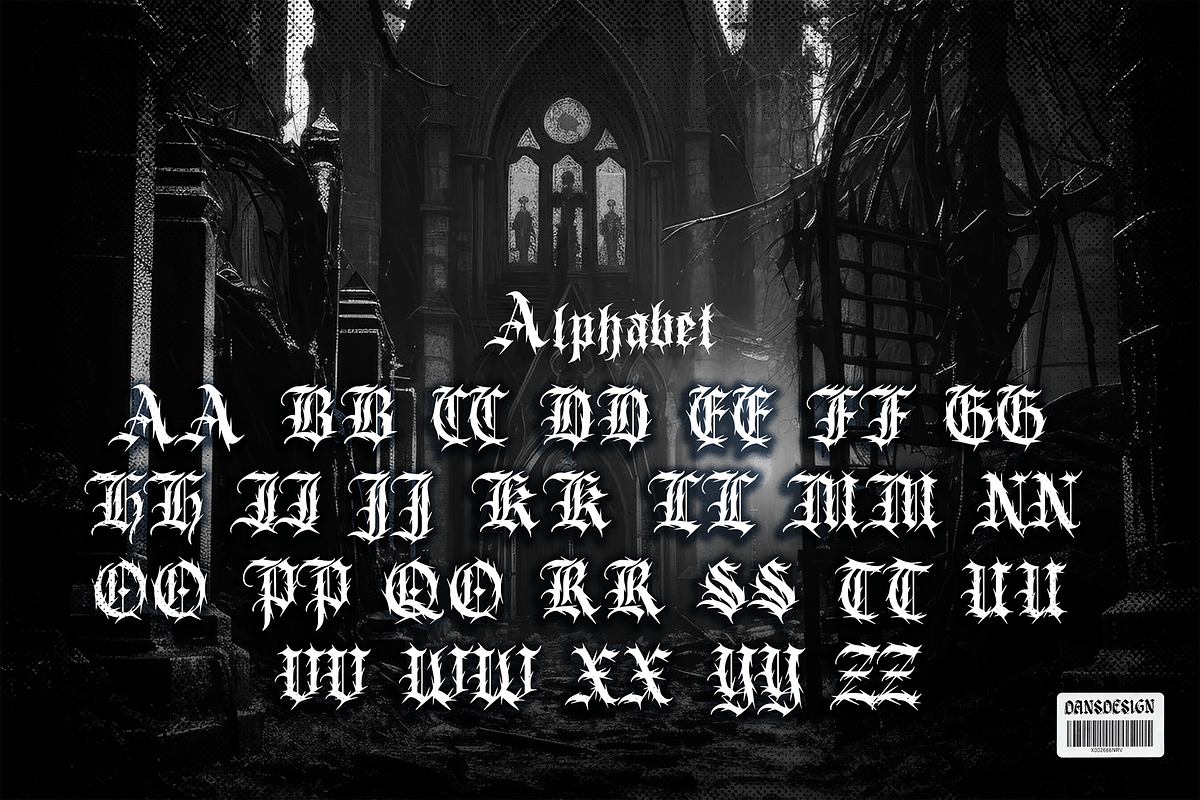 BONES Blackletters Gothic Display, a Blackletter Font by dansdesign (Photo 2 of 8)