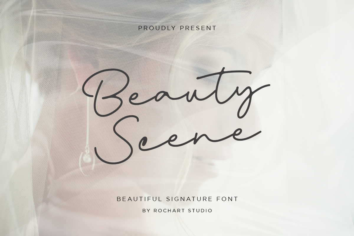Beauty Scene || Signature Font, a Script Font by Rochart (Photo 1 of 8)