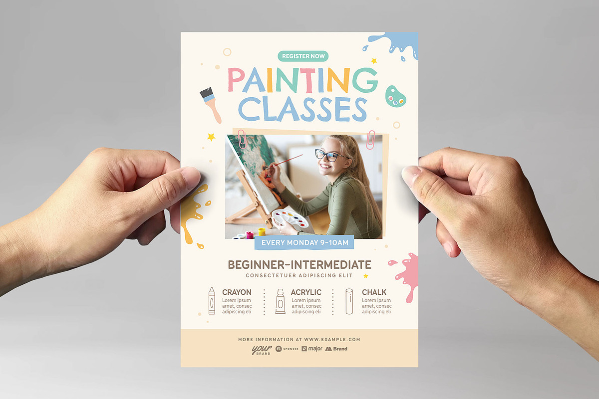 Kids Painting Class Flyer, a Flyer Template by BrandPacks (Photo 4 of 6)