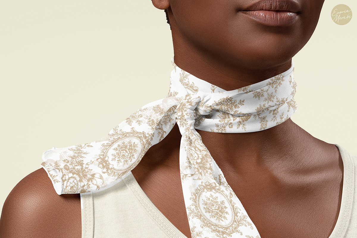 Toile de Jouy 01 Blue Floral Pattern, a Pattern Graphic by Euonia Meraki (Photo 11 of 20)
