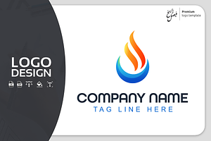 Fire Water Logo Template