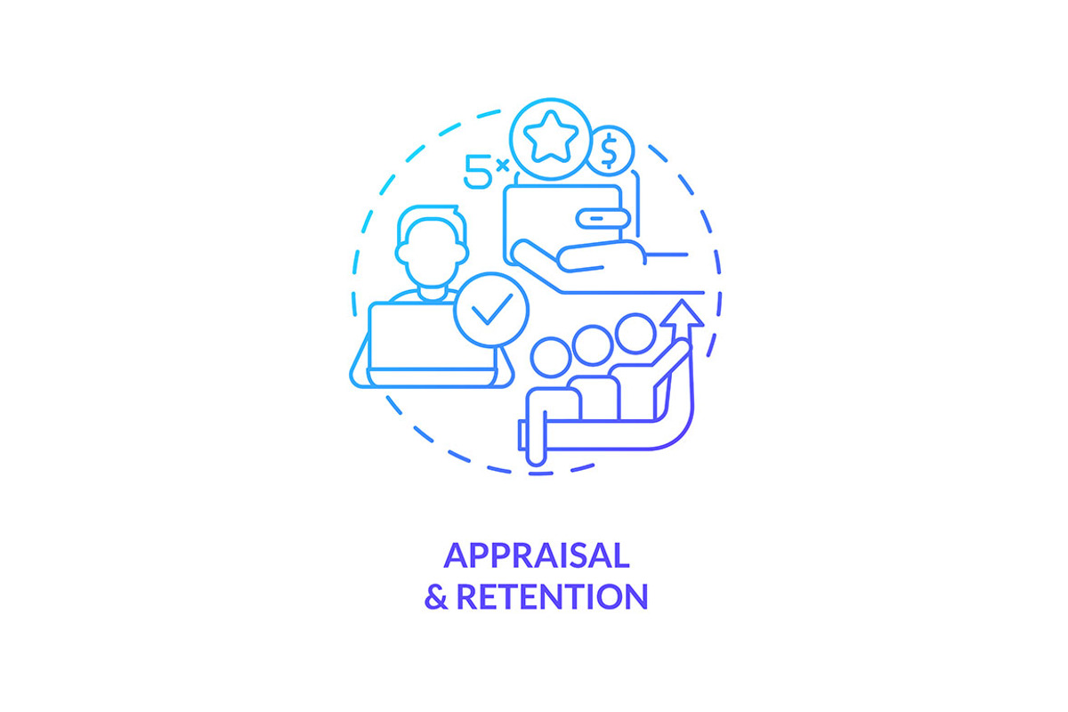 Appraisal and retention blue, an Icon by IMG Visuals
