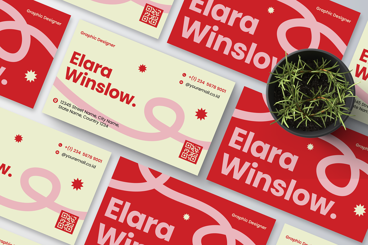 Red Business Card, a Business Card Template by Annora Studio (Photo 6 of 6)