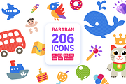 206 Baraban Flat & Solid icons, an Icon by Icojam store (Thumbnail 1 of 4)