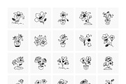 75 Flower Doodles, an Outline Icon by Prosymbols (Thumbnail 5 of 6)