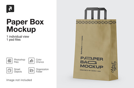 Kraft Paper Shopping Bag Mockup, a Packaging Mockup by _Adroit_