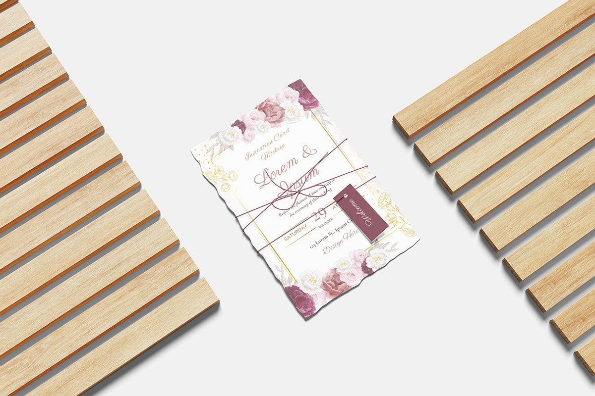 Invitation Card Mockup for Branding, an Advertising Mockup by Indah (Photo 5 of 6)