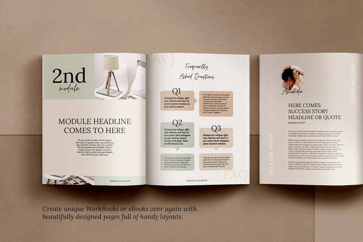 4 in 1 Course Creator Super Bundle E, a Magazine Template by Mirazz