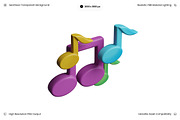 Colorful Connected Musical Notes 3D, an Object 3D Model by Wencory (Thumbnail 1 of 3)