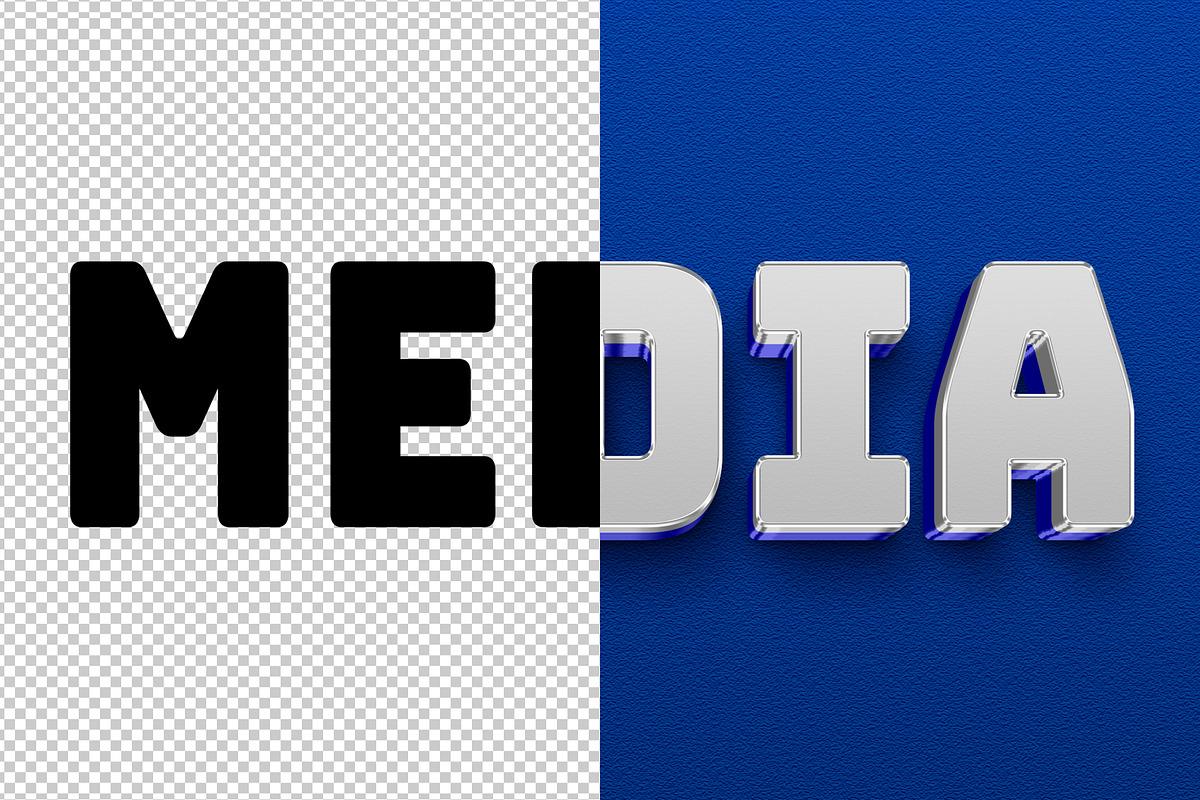 Media 3D editable text effect, a Layer Style Add-On by Hello Muh (Photo 2 of 2)