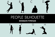 People Silhouettes Dingbats Font, a Symbol Font by Minimalartstudio (Thumbnail 1 of 7)