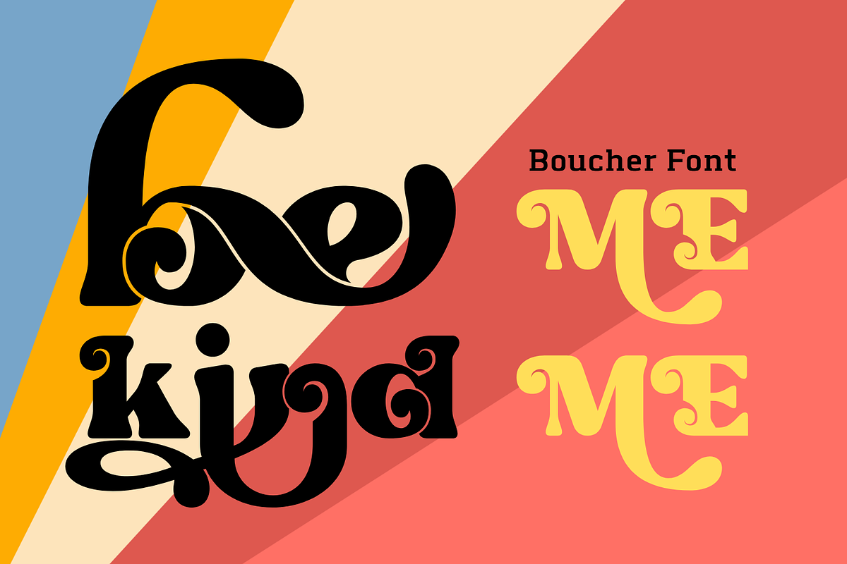Boucher - Retro Ligature Font, a Serif Font by 177Studio (Photo 2 of 8)