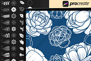 245 Procreate Floral Brushes Set, a Brush Add-On by DrawingStoryShop (Thumbnail 6 of 7)