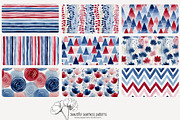 70 red white blue seamless pattern, a Pattern Graphic by Poppy Lane Studio (Thumbnail 7 of 10)