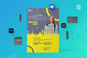 Education Admission Flyer Template, a Flyer Template by GraphicalMarket (Thumbnail 2 of 6)
