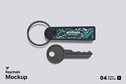 Keychain Mockup Bundle Set, an Advertising Mockup by Rielismee (Thumbnail 1 of 5)