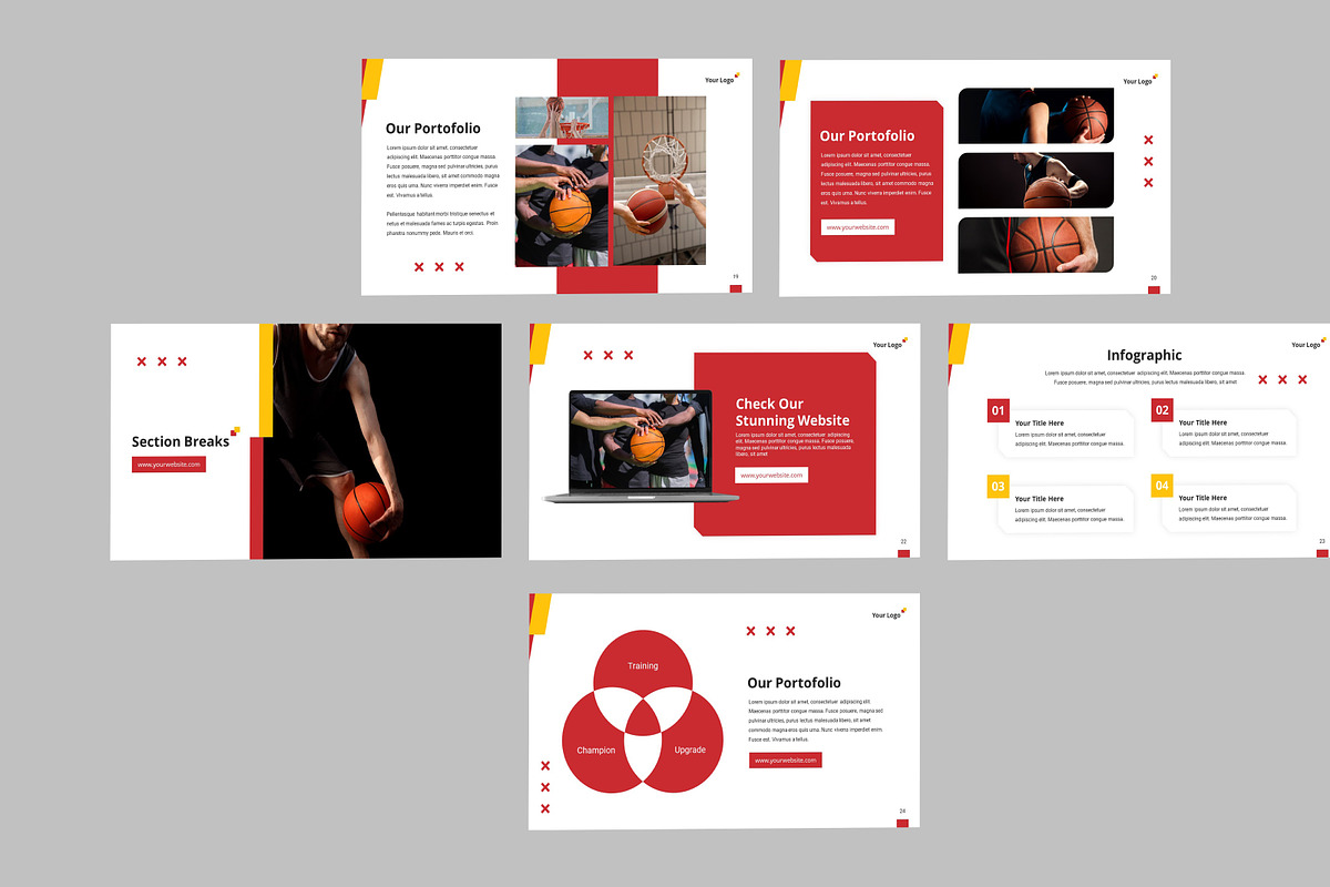 Sport Basket - Power Point Template, a Presentation Template by Recreative (Photo 5 of 6)