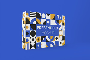 Present Box Mockup, a Packaging Mockup by Qaleb Studio