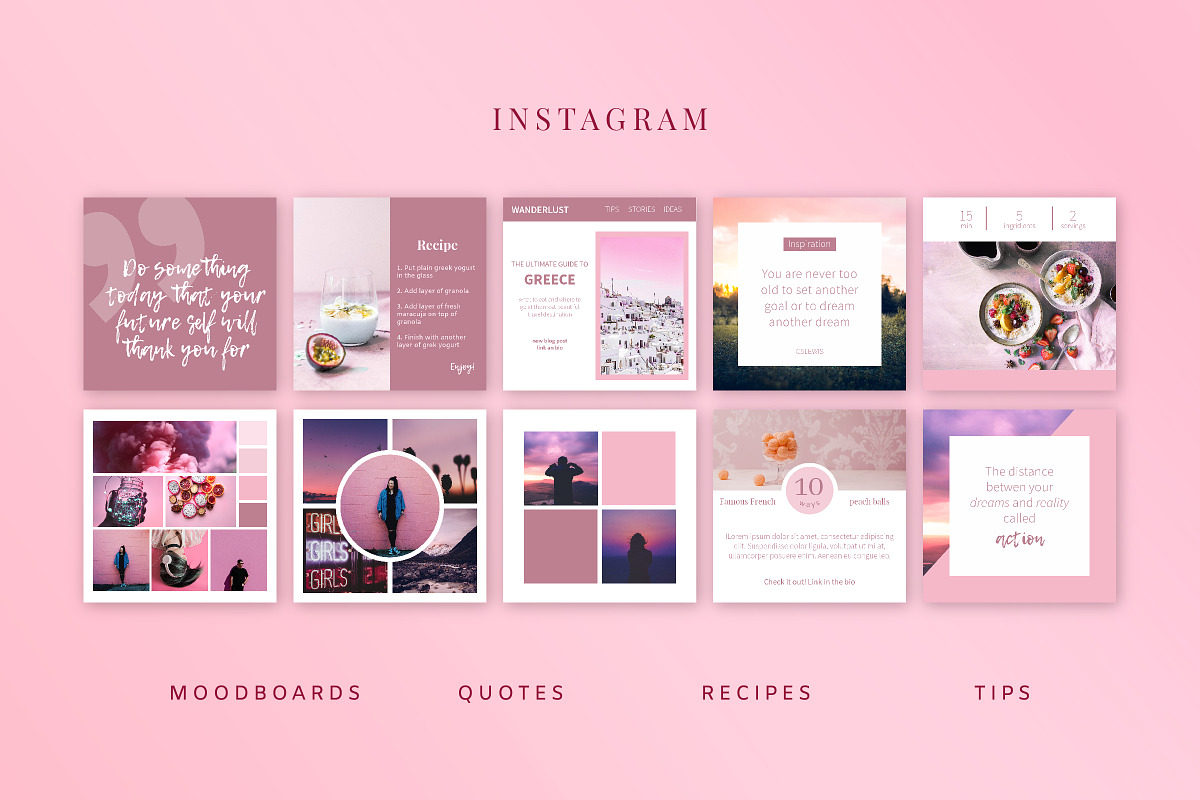 PINK | Social Media Templates Pack, a Social Media Template by Nassiie (Photo 2 of 9)