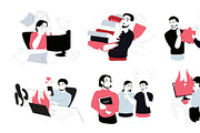 Office Problems Flat Illustrations, a Finance Illustration by alexdndz (Thumbnail 3 of 3)