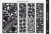 Tropical leaves decorative panels, a Graphic by CncCutModel (Thumbnail 1 of 3)