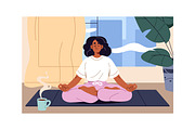Woman's daily routine, lifestyle set, a Person Illustration by PaperTrident (Thumbnail 9 of 13)