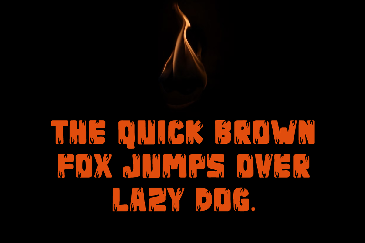 Treaks Firego - Fire Typeface Font, a Sans Serif Font by Iqsiart Studio (Photo 6 of 6)