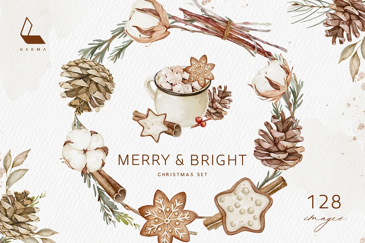 Nordic Noel | 8 in one, a Decorative Illustration by Karma (Photo 5 of 9)