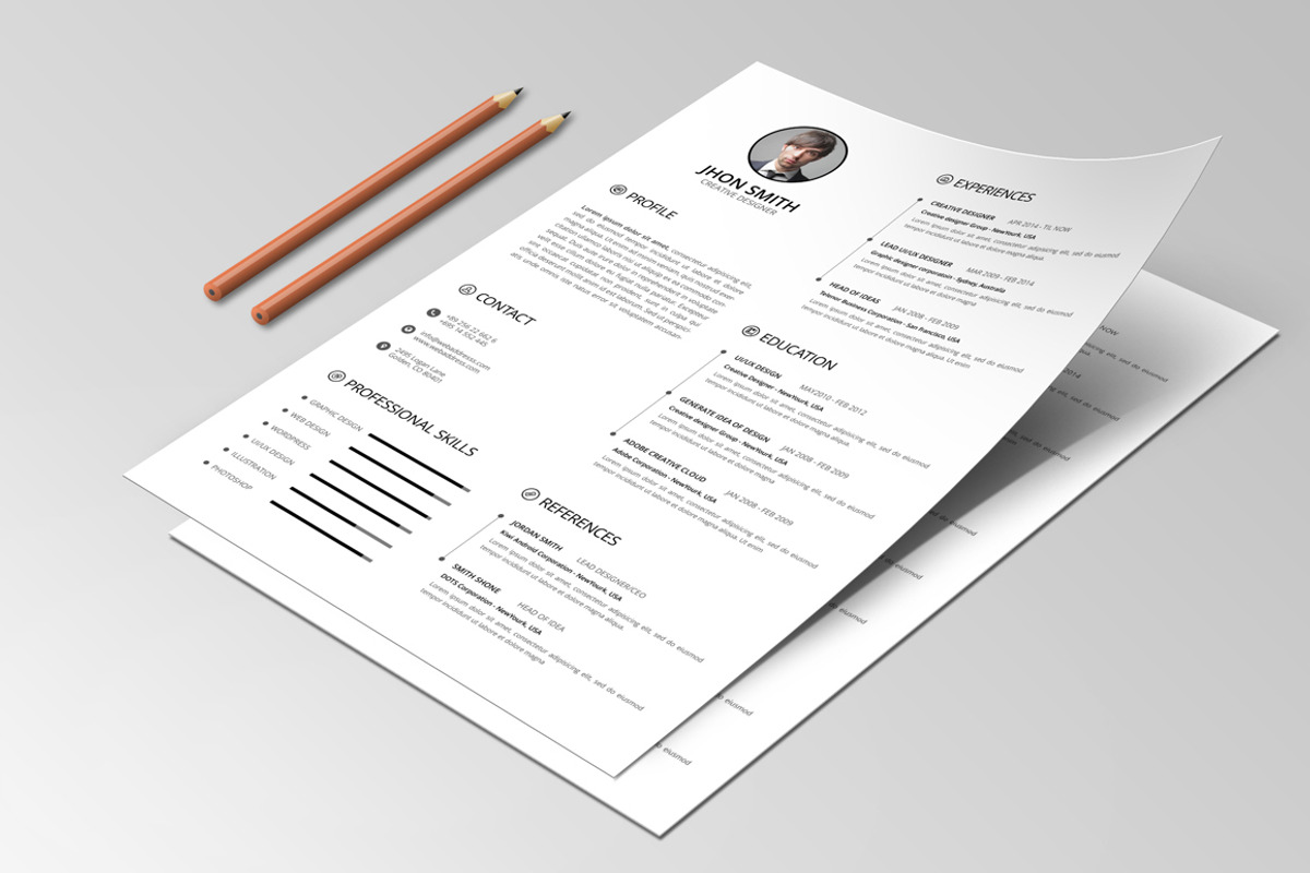 RESUME CV 2, a Resume Template by graphicbox (Photo 3 of 3)