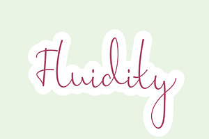 Fluidity - Handwritten Font