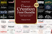 The Premium Creation Font Bundle, a Serif Font by Megatype (Thumbnail 1 of 56)